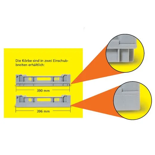 Korb LE 3x3 Glashhe bis 55mm Schrgstellung