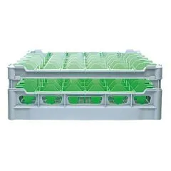 FriesRack Glserkorb 50x50 cm - Typ K-6x6 - stabiler grauer Korb mit grauem Toprahmen fr sicheren Glastransport, perfekt fr Gastronomie, Hotel und Catering.